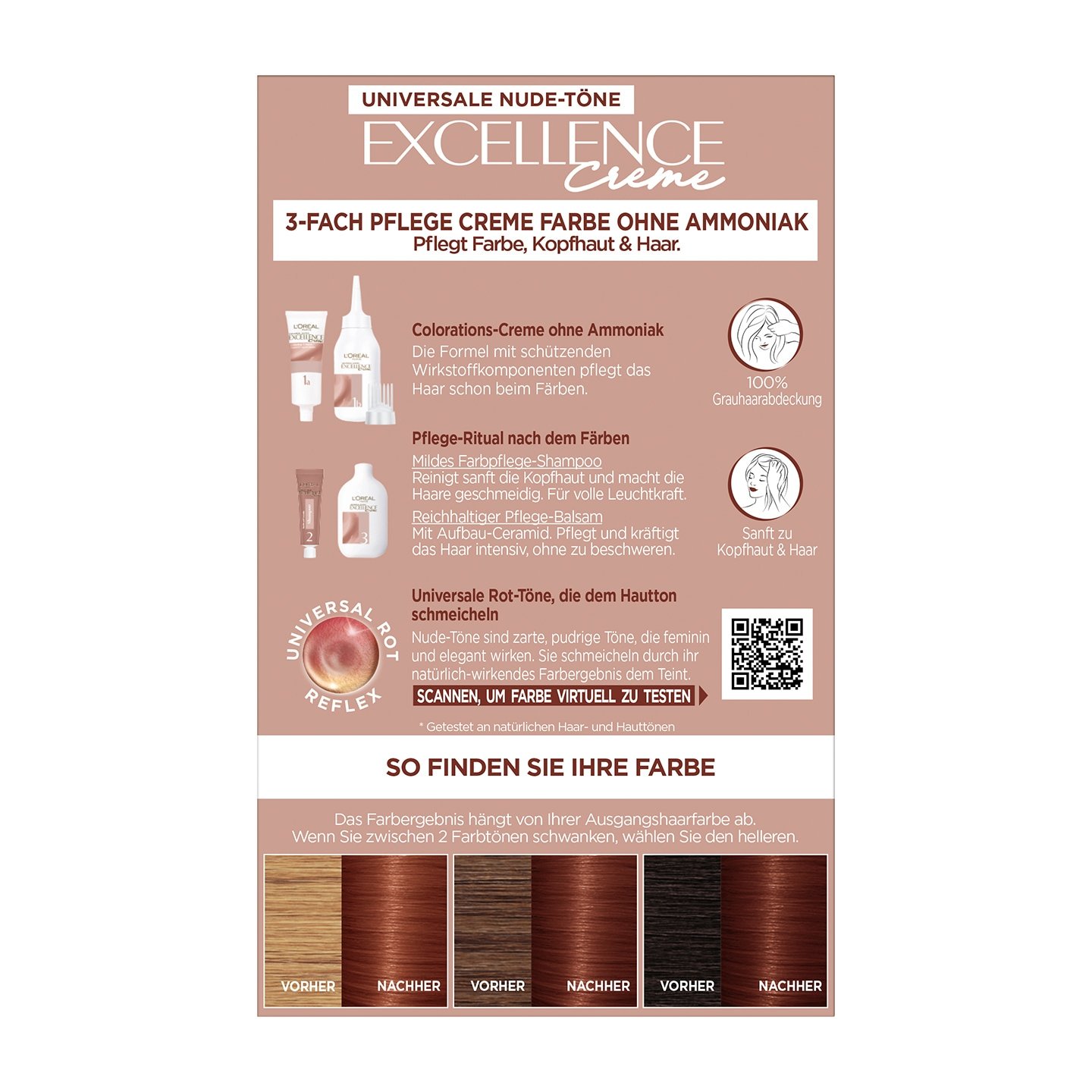 Excellence Universale Nude-Töne 5UC Red - Verpackung Rückansicht
